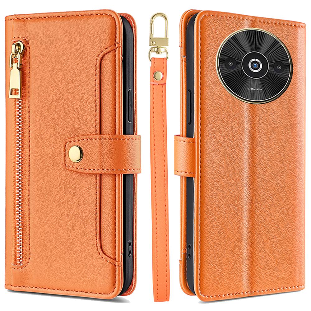 For Xiaomi Redmi A3 4G/Poco C61 4G Crossbody Phone Case Wallet Zipper Pocket Leather Cover