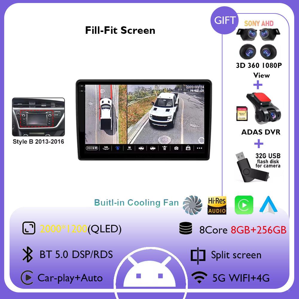 Android 14 Car Radio For Toyota Auris 2014 2015 2016 2017 2018 GPS Wireless Carplay Auto Intelligent Systems Smart Autoradio