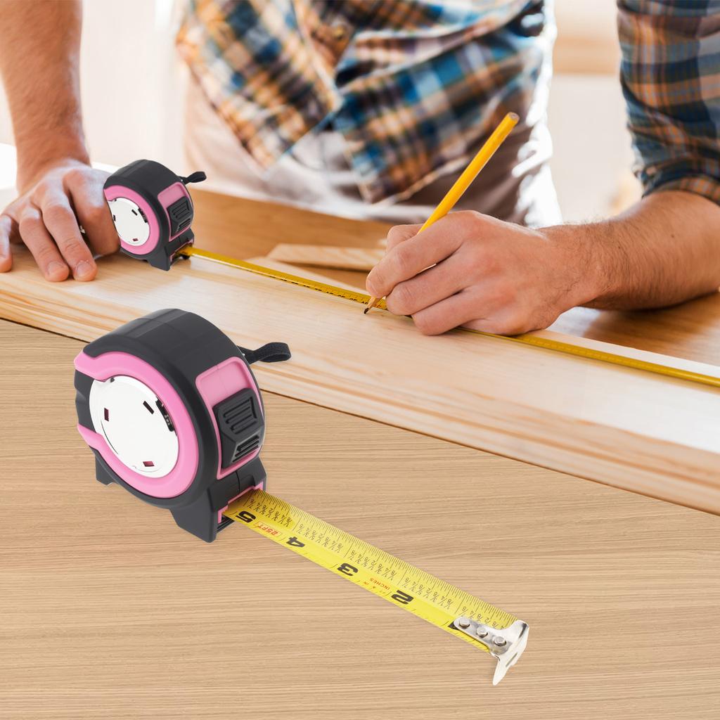 16 Foot 3/4 Inch Self Locking Tape Measure Heavy Duty Imperial Fraction Markings Professional