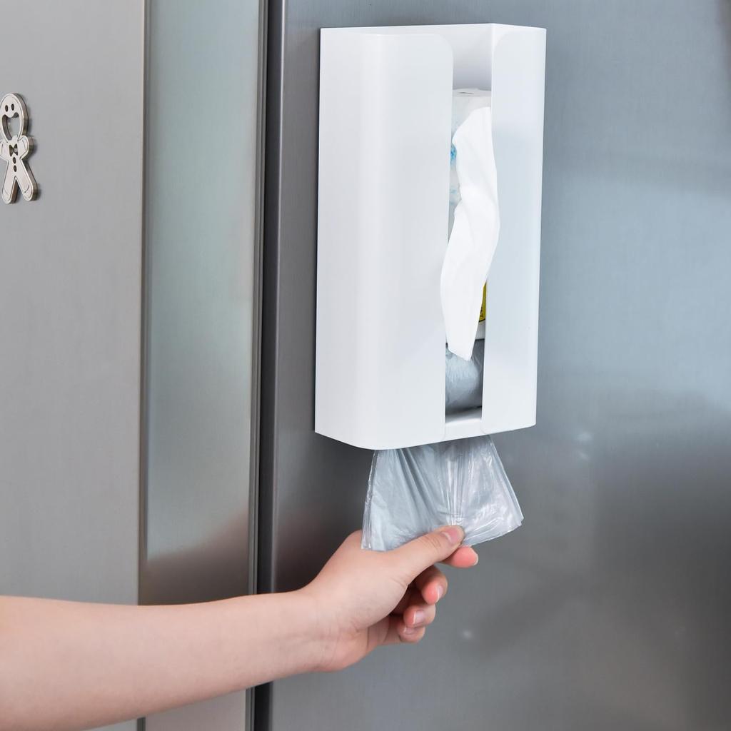 Stylish magnetic tissue perfect for storing tissues in the or vanity holder, wall-mounted, one-handed tear-off, kitchen, bathroom, (white, thin, 6cm)