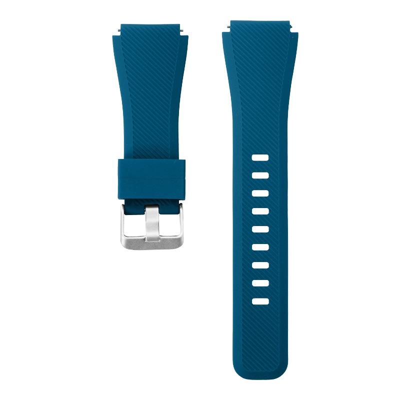 Samsung S3 Twill Silicone Watch Band 20/22mm Quick Release, Monochrome Silicone Strap, Compatible with Huawei