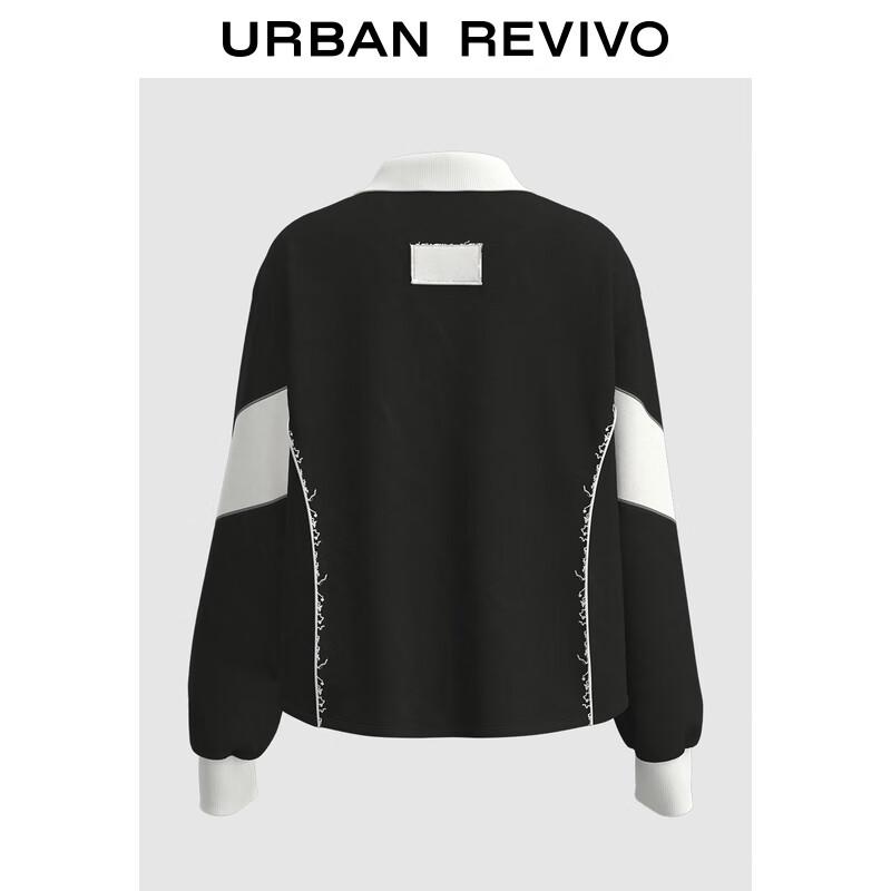 

UR 2025 Осень Женская Повседневная Спортивная Толстовка с Цветными Блоками и Молнией до Середины M