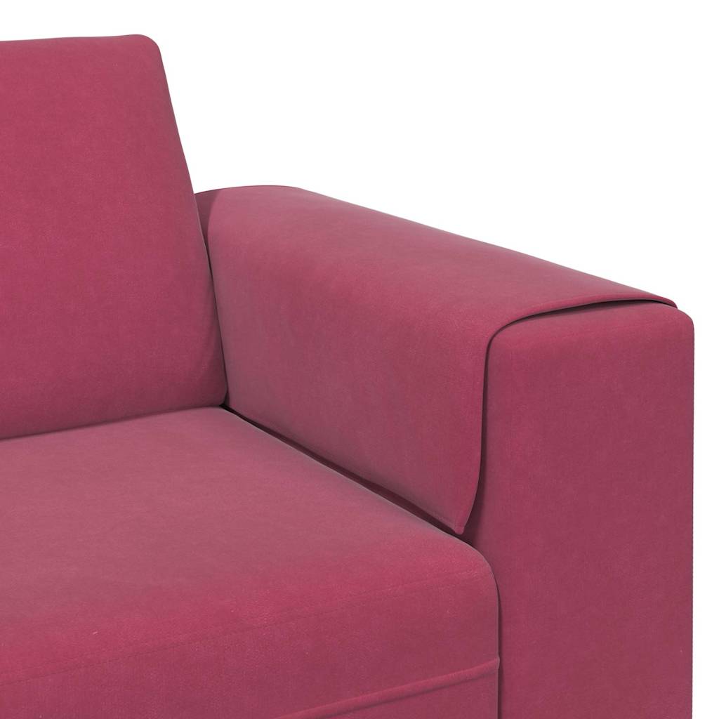 Living Room Sofa Wine Red 250 X 77 X 76 Cm
