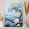 DIY Wave Pearl Art Painting for Home Wall Decor Pearl Gem Paintings Picture Arts Craft  for Adults/Beginners Gift Idea Home Decor Without Frame