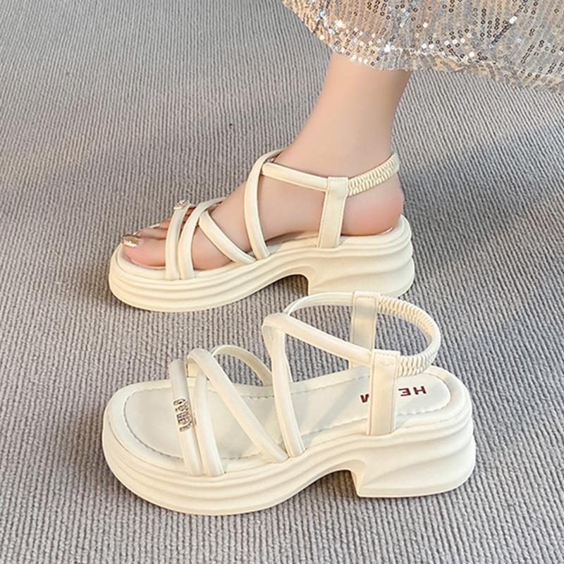 Fashion CRLAYDK Women's Sandals Comfort Platform Ladies Straps Open Toe Shoes Summer Walking Travel Casual Beach Dressy Slippers