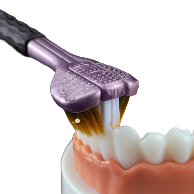 1pc 3D Stereo Toothbrush Ergonomic Handle Special Needs Three-Sided Toothbrush Ultra Soft Bristle eeth Brush for Oral Health