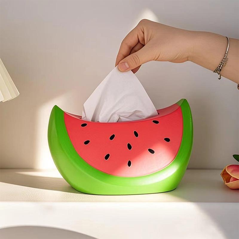 Cute and Creative Watermelon-shaped Luxury Tissue Box for Home Living Room Table Decoration