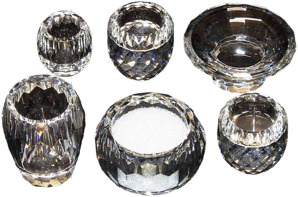 Crystal Buddhist Altar Fittings Sophia Pure Beads Incense Burner with Ash 500g of [Hualien] (Set 6)
