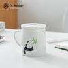 Panda Bamboo Ceramic Tea Infuser Mug Gift Set