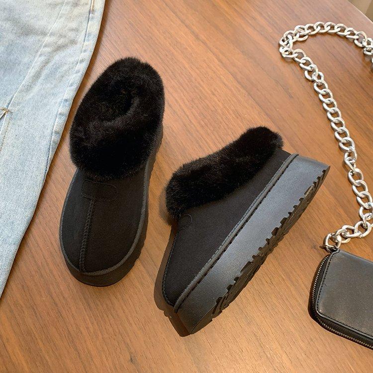 Schneestiefel mit dicker Sohle, modische Damen-Winter-Neuheit, Samt gefütterte kurze Stiefel, rutschfest
