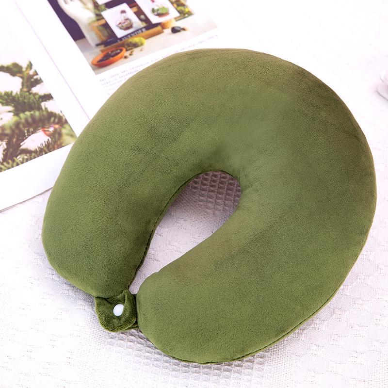 U-Shaped Travel Neck Pillow - Portable Car Support, Multi-Color Options, PP Cotton Comfort