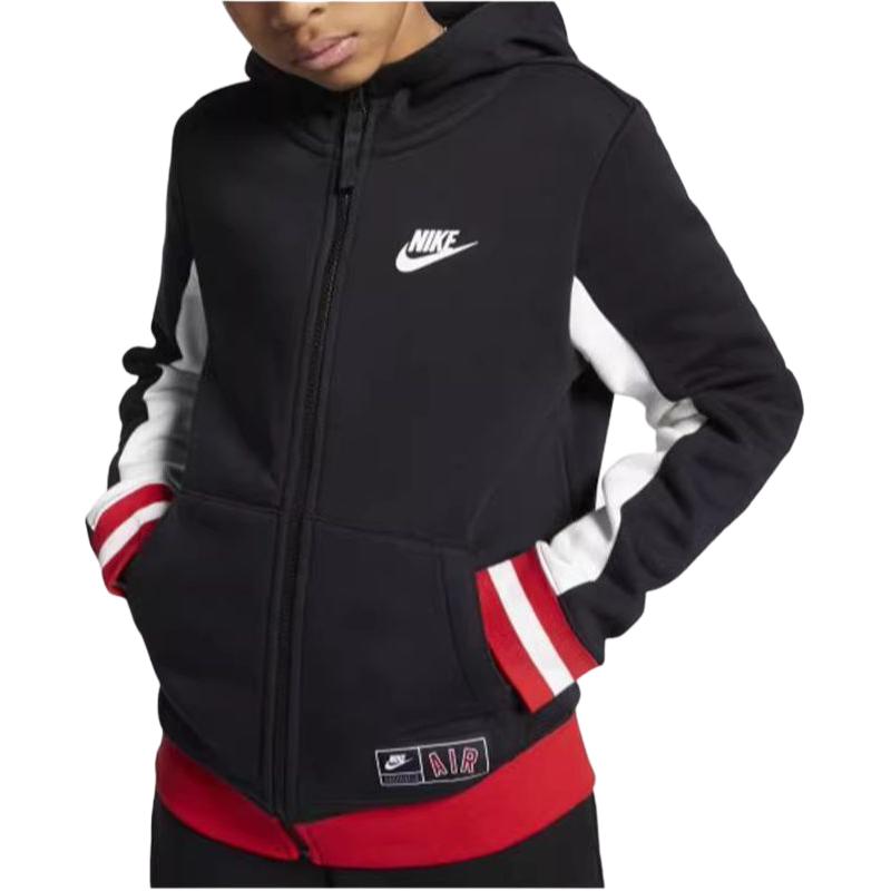 Nike Sweat à capuche zippé à imprimé logo uni pour enfants CN6115-010