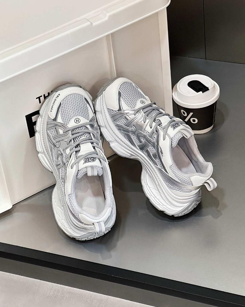 Ins wind super fire dad shoes 2025 frühling leder mode freizeitschuhe farbabstimmung bequeme sportschuhe jugend damenschuhe trend