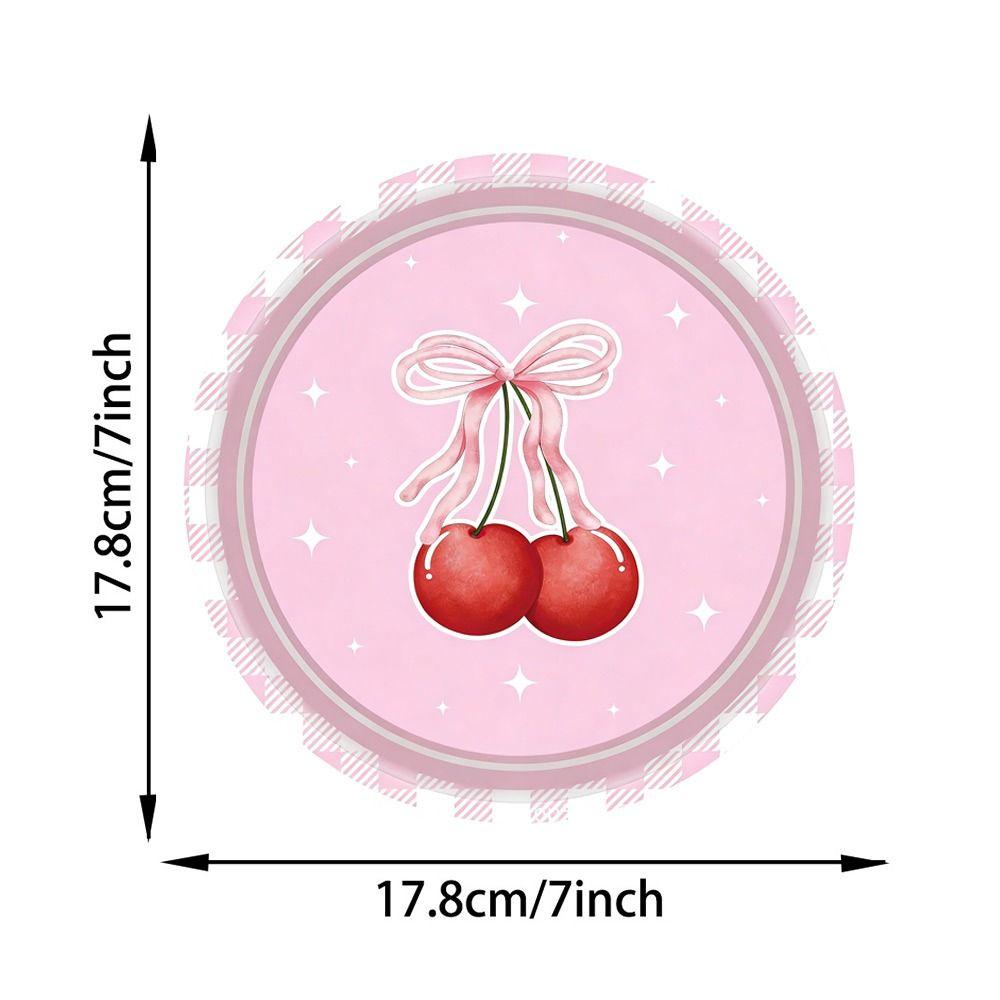 10pcs 7Inch Size Disposable Tableware Pink Color Birthday Party Decor Birthday Party