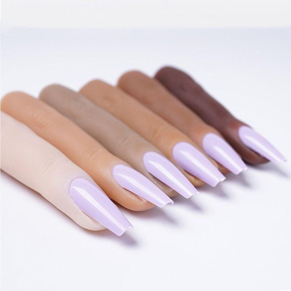 1 buc Gel de Siliciu Model 6 Culori Instrument Unghii Practici Manichiură Deget Fals Practică deget fals