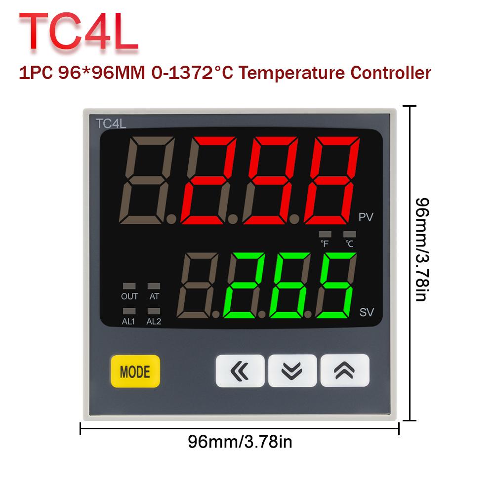 

New Intelligen Digital PID Thermostat SSR Relay Voltage Output Universal Input Heating Cool ing Temperature Controller Regulator TC4L 96x96mm
