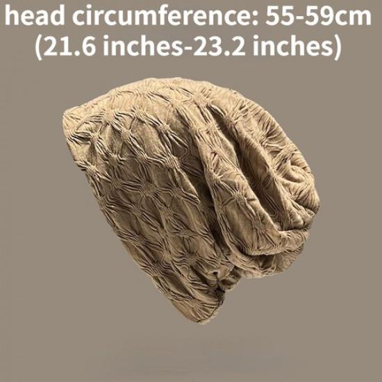 Ladies Slouchy Beanie Hat Hip Hop Cap Frill Casual Skateboard Streetwear Retro