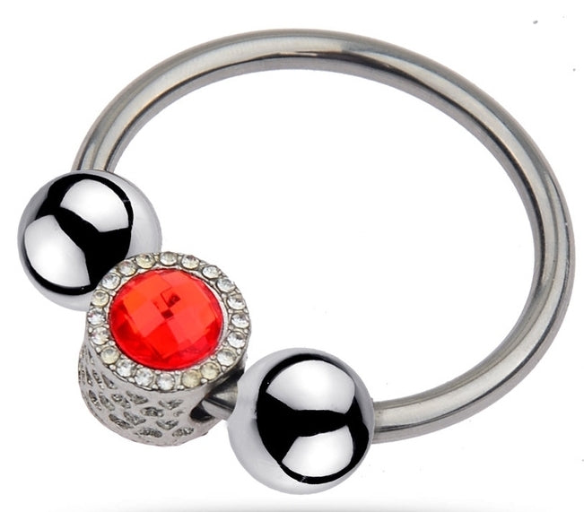 Anneau de gland Royring Bijou Rouge - MenSteel - Anneaux de Gland