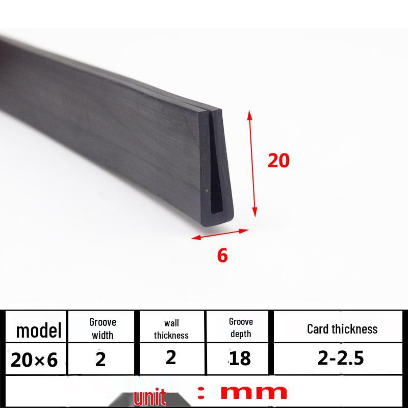 U-Shaped Rubber Anti-Collision Edge Seal Strip for Glass and Steel Plates