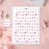 92MF 4Pcs Clay Earring Transfer Paper Valentine Love Heart Transfer Paper Jewelry Making Supply Water Soluble Transfer Paper