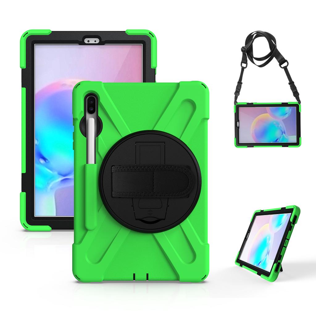 360 Rotatable Stand Case For Samsung Galaxy Tab S6 10.5inch 2019 SM-T860 SM-T865 SM-T867 Hybrid Cover With Hand & Shoulder Strap