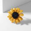 Sunflower Brooch Pin for Women Yellow Flower Collar Pin Chrysanthemum Brooch Coat Hat Sweater Accessories
