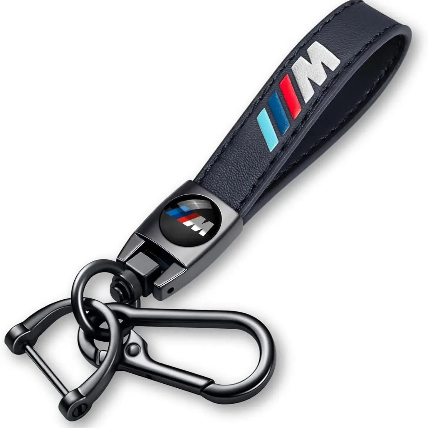 

2025 Leather Car Emblem Key Chain Ring Keyring For BMW M Sport E36 E34 F31 F10 F20 F40 M3 M4 M5 F48 E46 E60 E90 E91 E30 E39