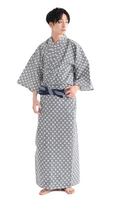 Kyoetsu Ryokan Yukata Set Herren 3-teilig (Yukata/Co-Gurt/Tanz-Obi) (125, 03)
