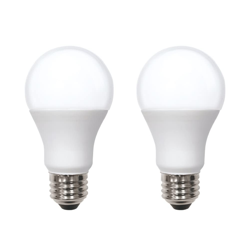 Styled LED Bulbs, 2-Pack, Dimmable, Standard Bulb Type, 26mm Base, 60W Equivalent, Warm White, Wide Beam Angle, Suitable for Enclosed Fixtures,