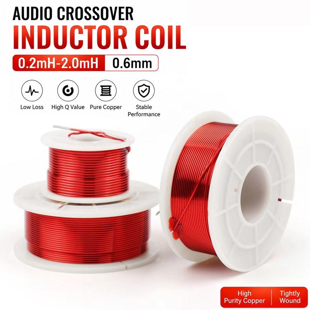 0.2mh-2.0mh Speaker Crossover Inductor Coil 0.6mm Audio Coil Durable Frequency Coil