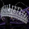 Traditional Large Classic Wedding Tiara Unique Design Cubic Zircon Bridal Hair Accessories Crown Women BC5697 Corona Princesa