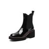 Fashion HOT SALE Women Boots Patent Leather Shoes for Women Round Toe Chunky Boots Platform Shoes Winter Modern Boots Women Punk Shoes