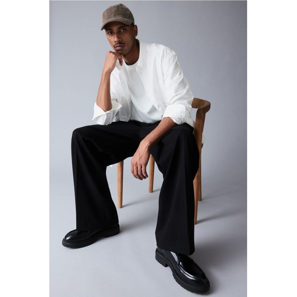 H M Regular Fit Oxford sHirt wHite