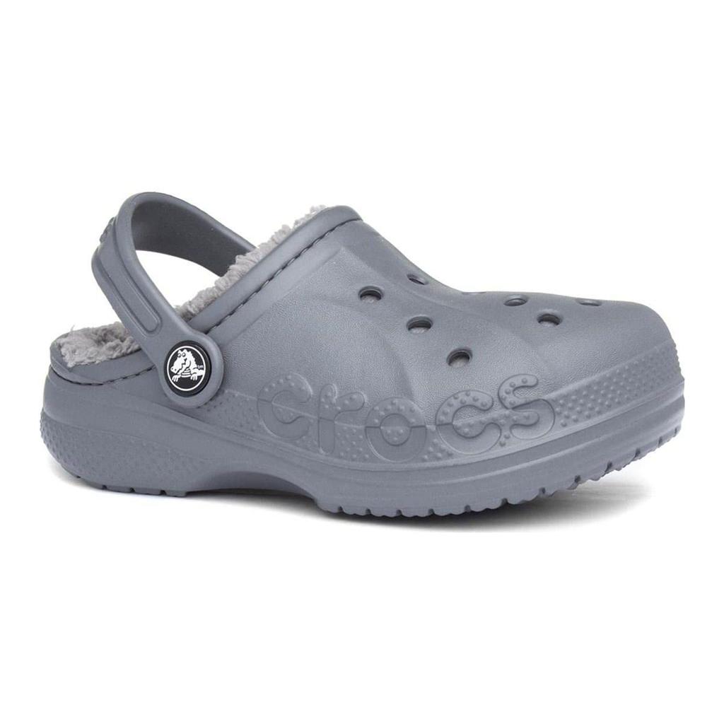 Crocs Kids  Casual Comfortable EVA Clogs Warm Clogs Kids clogs Charcoal 207500-00Q
