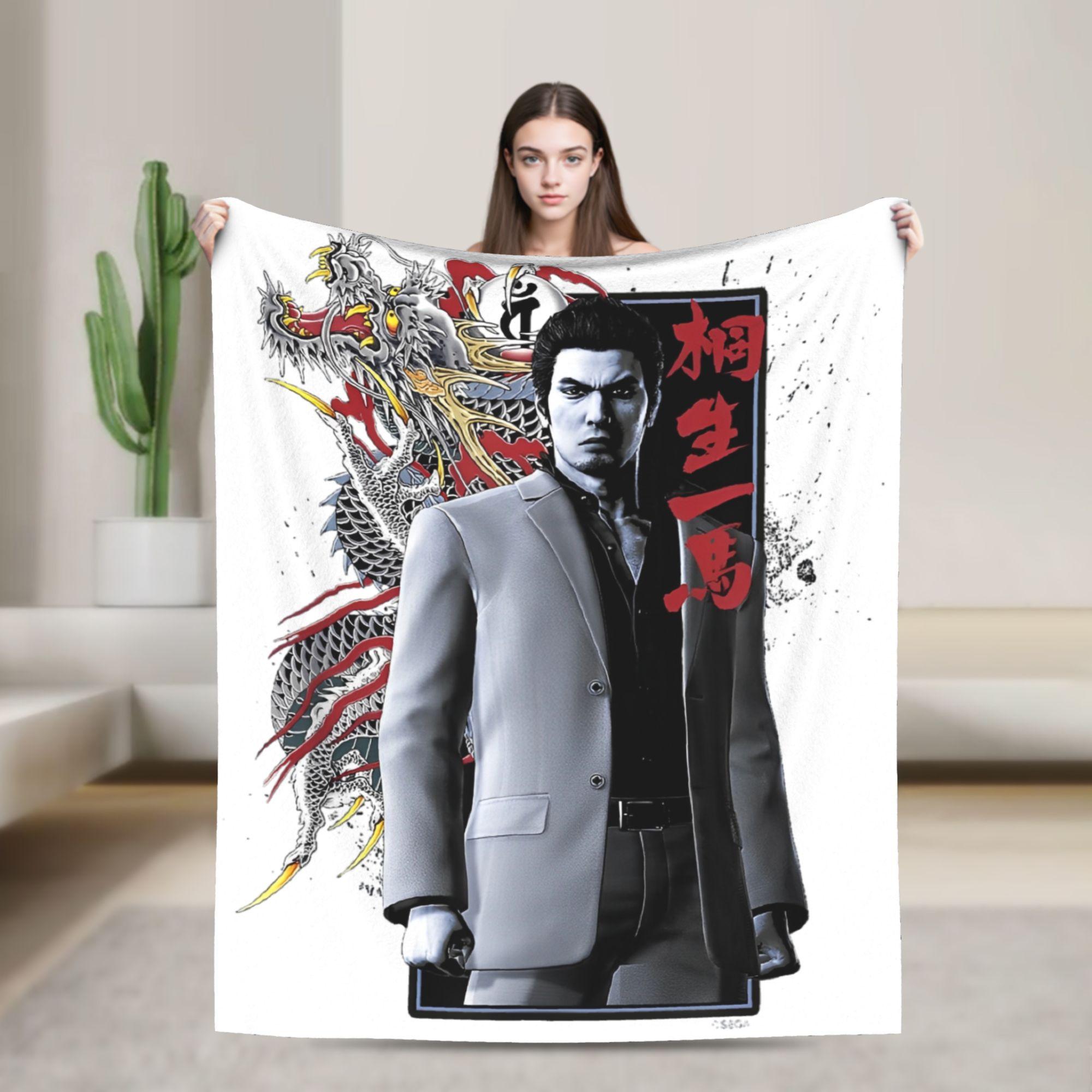 

Like a Dragon & Yakuza Goro Majima Blanket Coral Fleece Plush All Season Japan Game Portable Thin Throw Blanket for Home 30x40in