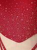Damen Pailletten Quasten Latein Tanzkleid Bodysuit Ärmellos Fransen Bodysuit Rumba Standardtanzbekleidung