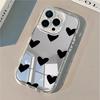 INS Luxury Love Heart Mirror Acrylic Phone Case For iPhone 17 16 11 12 13 14 15 Pro Max XS X XR 7 8 Plus Shockproof Bumper Funda