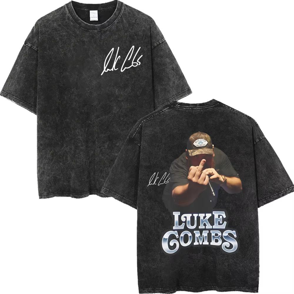 Simple Chic Street Clothing Vintage Gewassen Luke Combs Tour 2026 Merch T-shirts Mannen Vrouwen Mode Y2k Oversized T-shirt Zomer Mode Trendy Tee XL