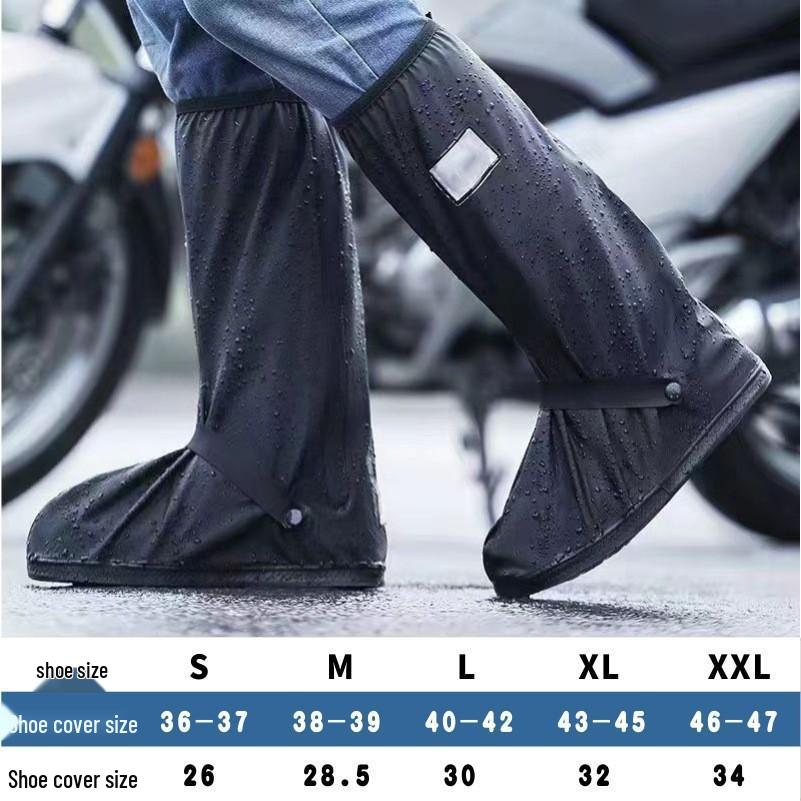 

Уличные водонепроницаемые нескользящие бахилы - Удобные высокие защитные чехлы для обуви для мужчин и женщин, Пескозащитные, Снегозащитные, Дождезащитные, Износостойкие M (Fits 38-39) чёрный