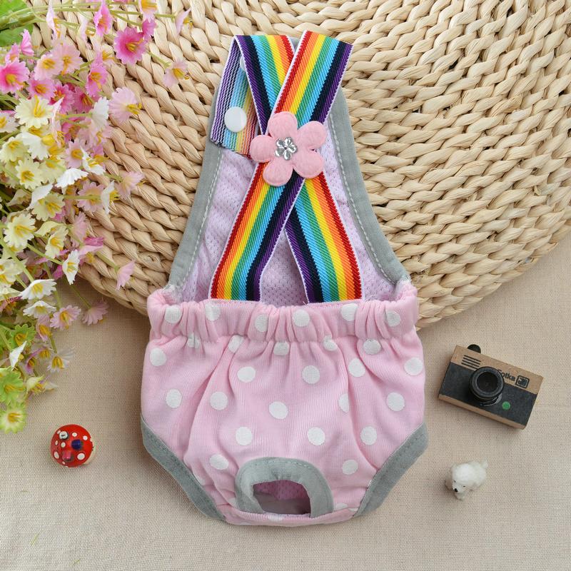 Dot Denim Dog Female Shorts Pants for Small Medium Dogs Chihuahua Pinscher Physiological Panties mascotas Underwear Accessories