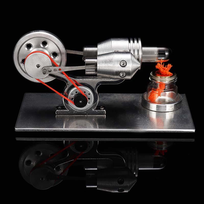 Mini Stirling Engine Model Hot Air Power Generator Motor Physics Experiment Toy