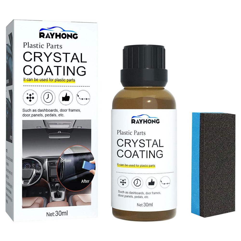 Plastics Parts Crystal Coating Plastics Trim Restorer For Cars Maintenance Agent Car Plastics Restorer Sponge Water D5H8
