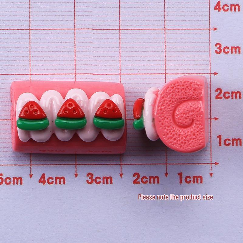 Fruit Towel Roll Play Food Charms: Handmade Resin Cartoon Accessories for DIY Crafts