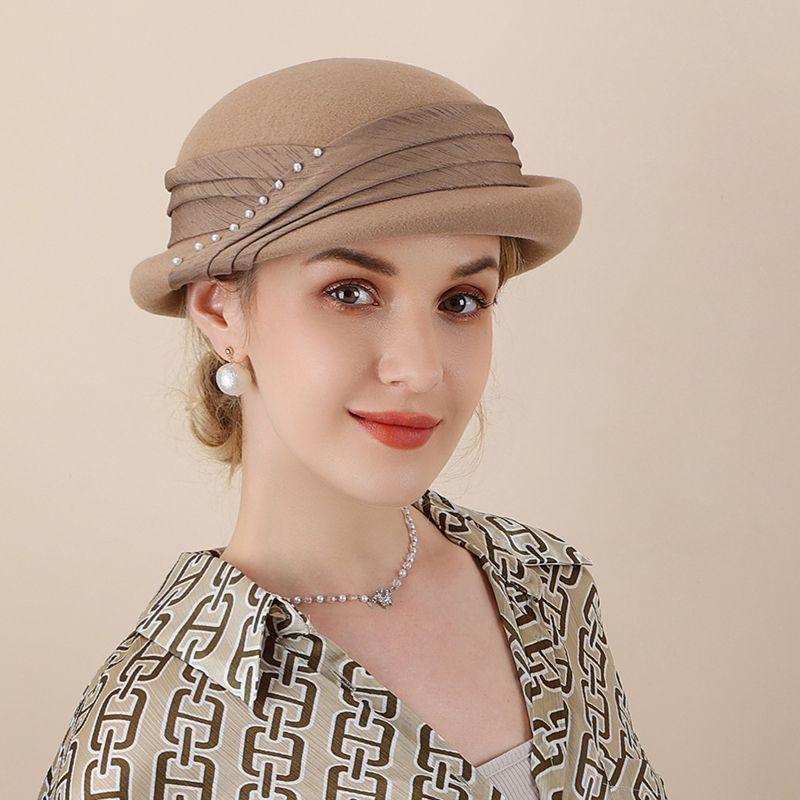 Autumn and Winter New Versatile Wool Woolen Hat Literary Trend Retro Elegant British Hat Beret Women