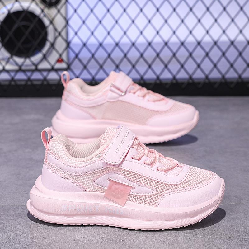 Children's shoes little white shoes 2025 spring and summer new mesh boys' sports shoes lightweight and breathable girls' running shoes