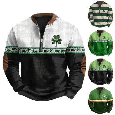 Erkek Retro Günlük Degrade Baskılı Sweatshirt