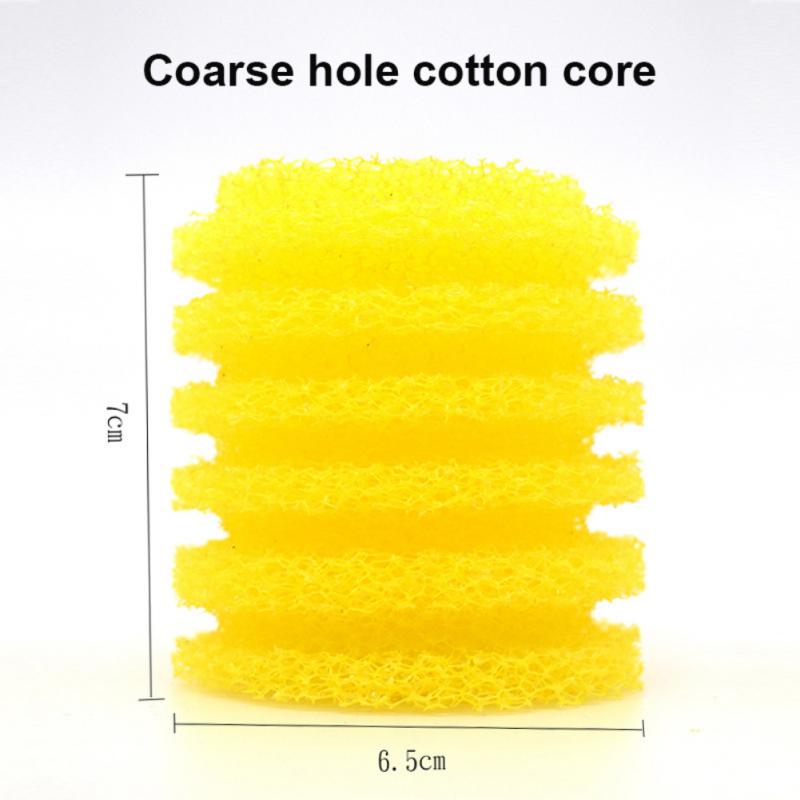 1~10PCS Fish Tank Sponge Universal Reusable Simple Operation Round Yellow Aquarium Filter Foam Filter Sponge Avoid Blockages