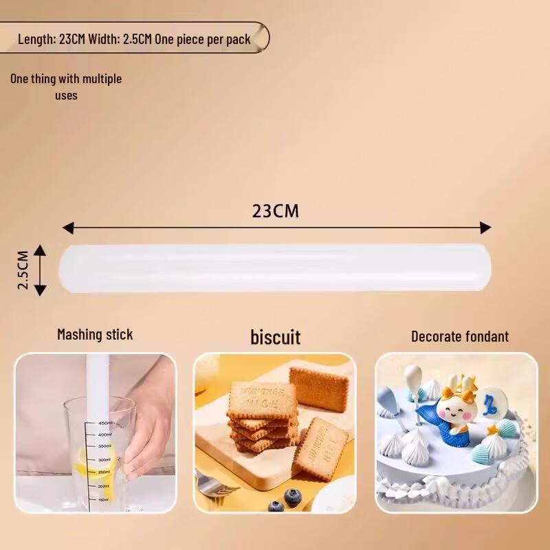 Thickened Food-Grade PP Non-Stick Rolling Pin