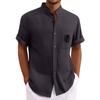 Men'S Casual Loose Short Sleeved Printed Shirt With Fashionable Top