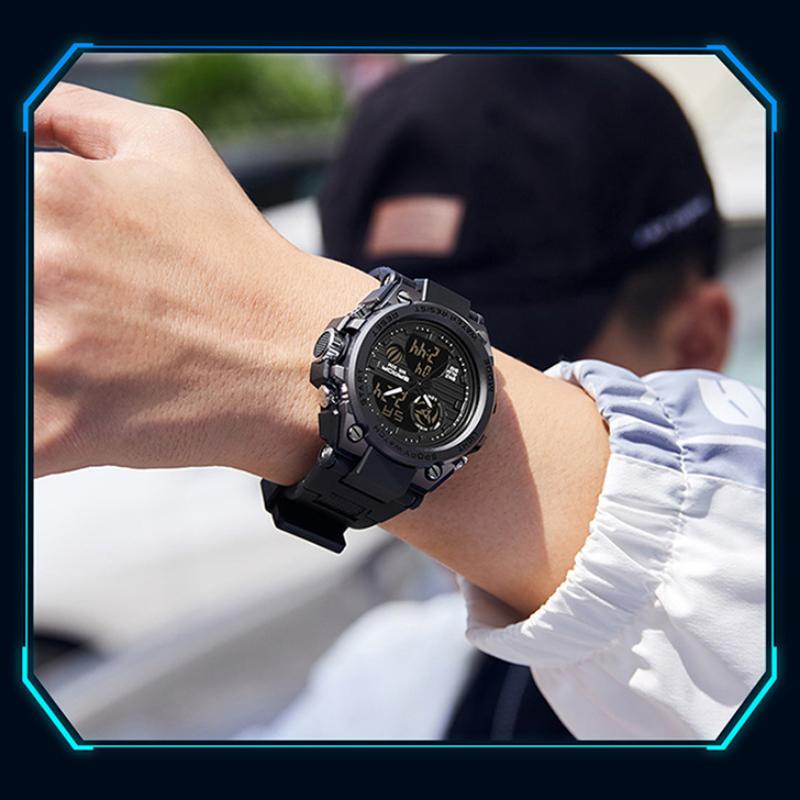 SANDA Fashion Trend Electronic Watch Multifunctional Waterproof Wristwatch